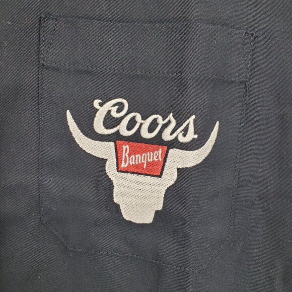 NWT Coors Banquet Rodeo Short Sleeve Western Country Button Up Collared Shirt L - Picture 4 of 9